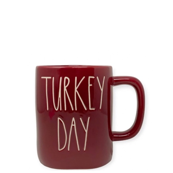 NEW Rae Dunn Turkey Day Maroon Mug - Picture 1 of 5